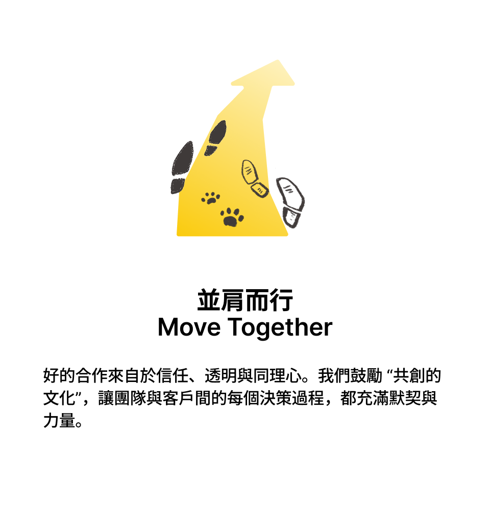 Funraise 核心價值：並肩而行 Move Together，好的合作來自於信任，方睿鼓勵團隊與客戶攜手前進
